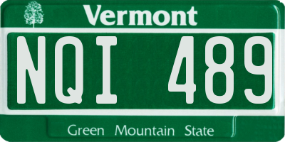 VT license plate NQI489