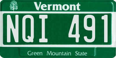 VT license plate NQI491