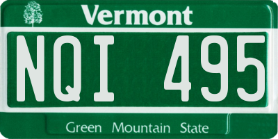VT license plate NQI495