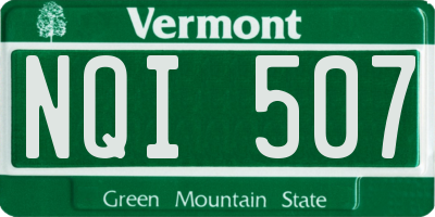 VT license plate NQI507