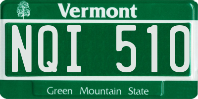VT license plate NQI510