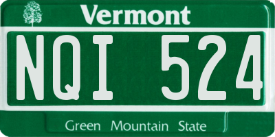 VT license plate NQI524