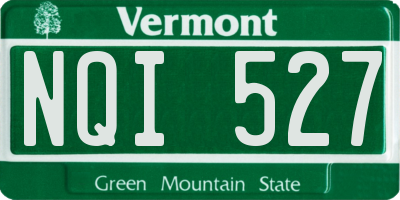 VT license plate NQI527