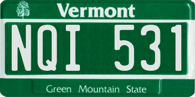 VT license plate NQI531