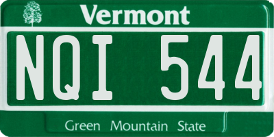VT license plate NQI544