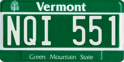 VT license plate NQI551