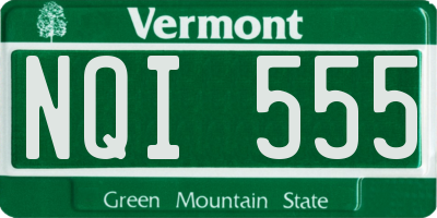 VT license plate NQI555