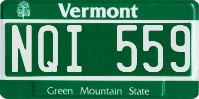 VT license plate NQI559