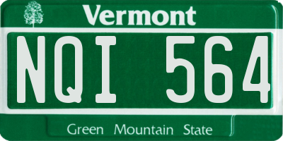 VT license plate NQI564