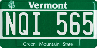 VT license plate NQI565