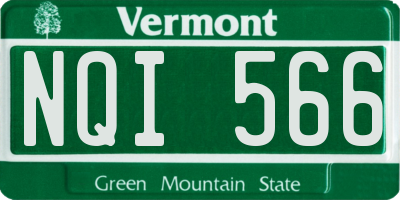 VT license plate NQI566