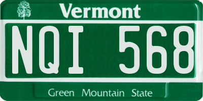 VT license plate NQI568