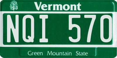 VT license plate NQI570