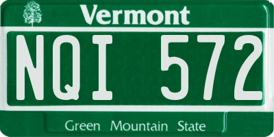 VT license plate NQI572
