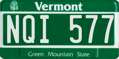 VT license plate NQI577
