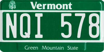 VT license plate NQI578