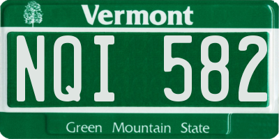 VT license plate NQI582
