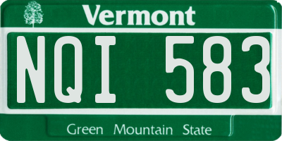 VT license plate NQI583