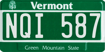 VT license plate NQI587