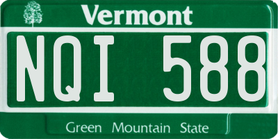 VT license plate NQI588