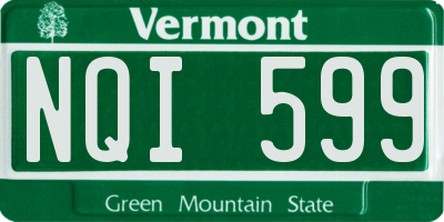 VT license plate NQI599