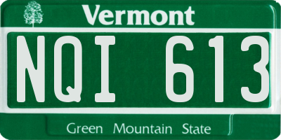 VT license plate NQI613