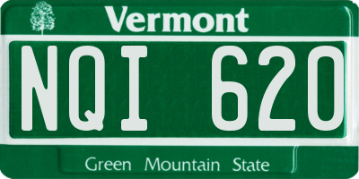 VT license plate NQI620