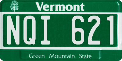 VT license plate NQI621