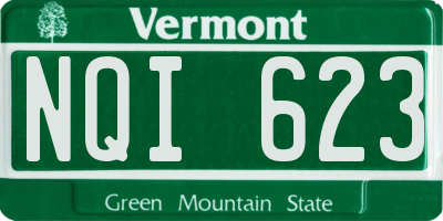 VT license plate NQI623