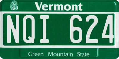 VT license plate NQI624