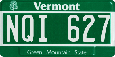 VT license plate NQI627