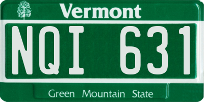 VT license plate NQI631
