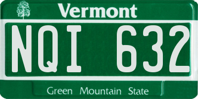 VT license plate NQI632