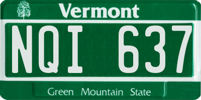 VT license plate NQI637