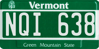VT license plate NQI638