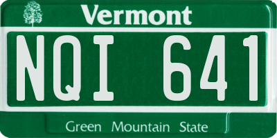 VT license plate NQI641