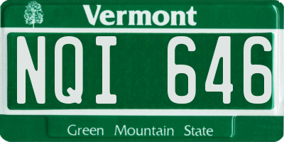 VT license plate NQI646
