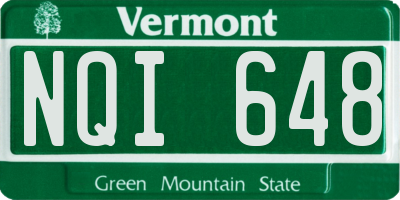 VT license plate NQI648