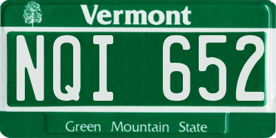 VT license plate NQI652