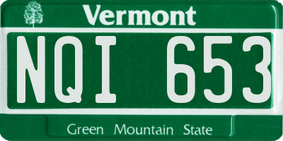 VT license plate NQI653
