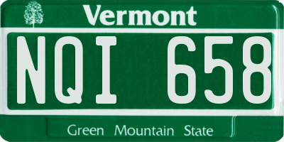 VT license plate NQI658
