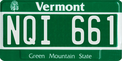 VT license plate NQI661