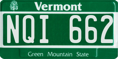 VT license plate NQI662