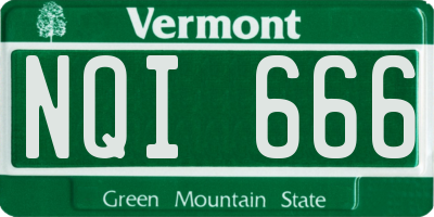 VT license plate NQI666