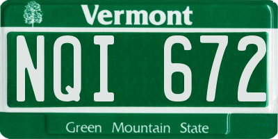 VT license plate NQI672