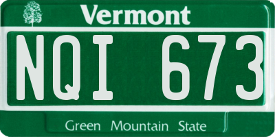 VT license plate NQI673