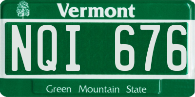 VT license plate NQI676