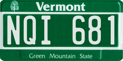 VT license plate NQI681
