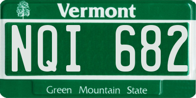 VT license plate NQI682