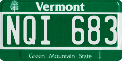 VT license plate NQI683